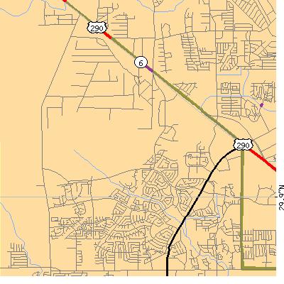 Zip code 77095 close-up map