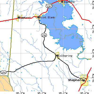 Zip code 77331 close-up map