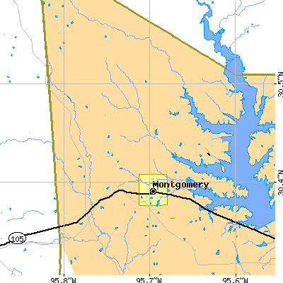 Zip code 77356 close-up map