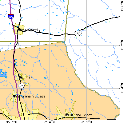 Zip code 77378 close-up map