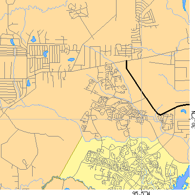 Zip code 77382 close-up map