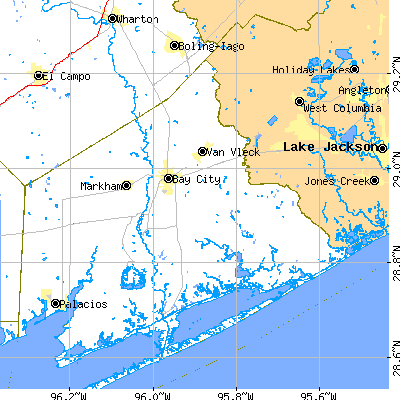 Zip code 77414 close-up map