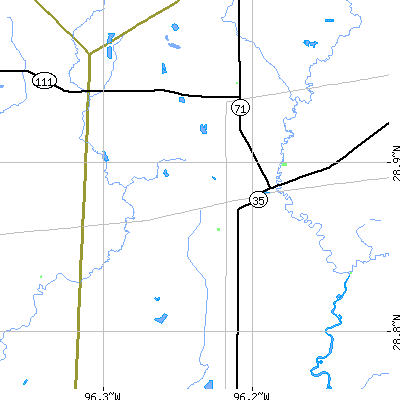 Zip code 77419 close-up map