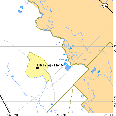Zip code 77420 close-up map