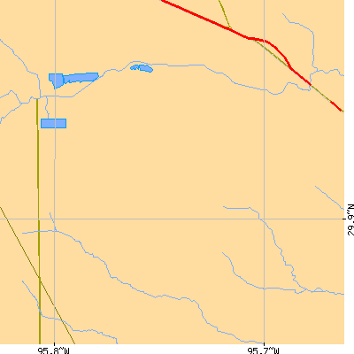 Zip code 77433 close-up map