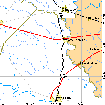 Zip code 77435 close-up map
