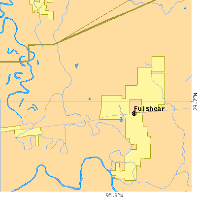 Zip code 77441 close-up map