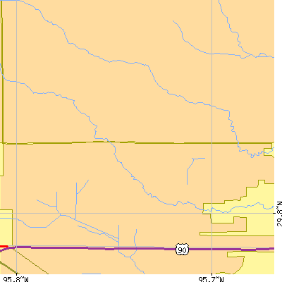 Zip code 77449 close-up map