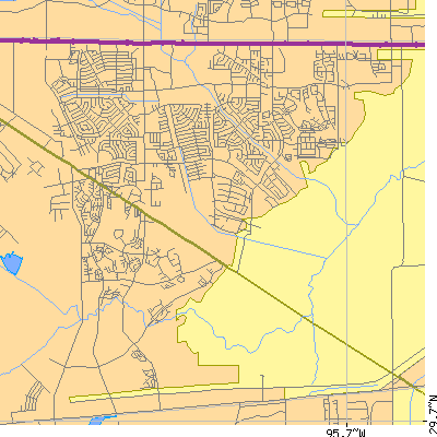 Zip code 77450 close-up map
