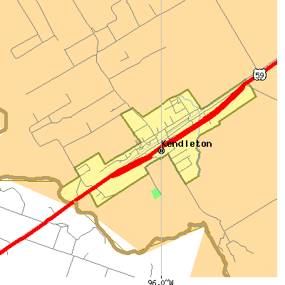 Zip code 77451 close-up map