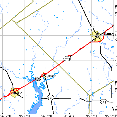 Zip code 77455 close-up map