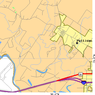 Zip code 77466 close-up map