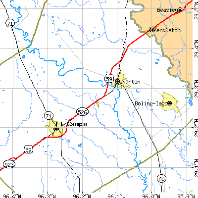 Zip code 77488 close-up map
