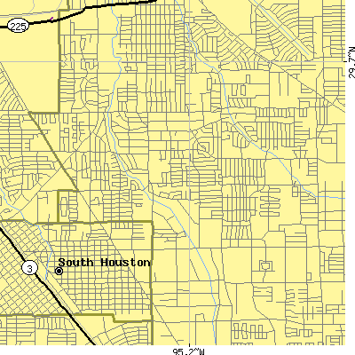 Zip code 77502 close-up map