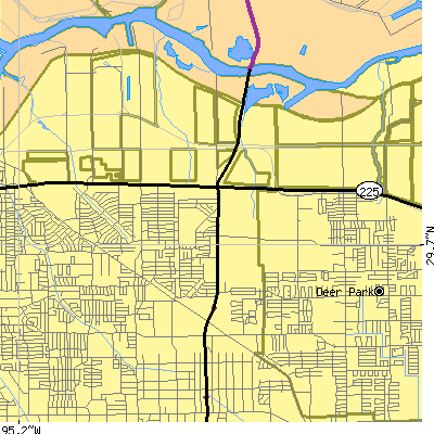 Zip code 77503 close-up map