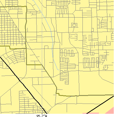 Zip code 77504 close-up map