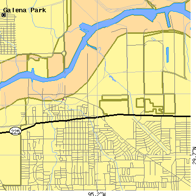 Zip code 77506 close-up map