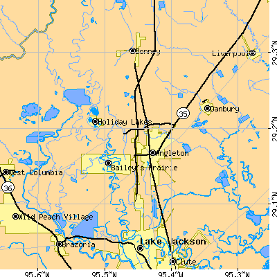 Zip code 77515 close-up map