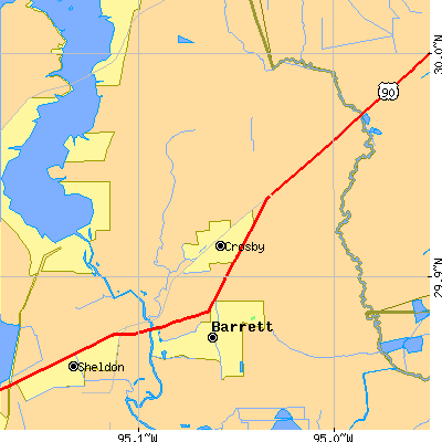 Zip code 77532 close-up map