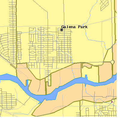Zip code 77547 close-up map