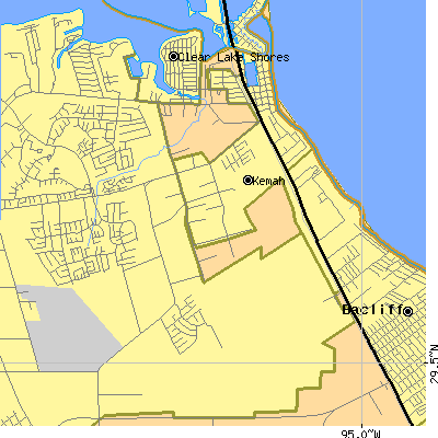 Zip code 77565 close-up map