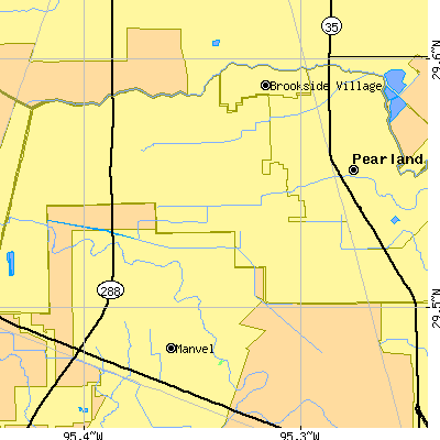 Zip code 77584 close-up map