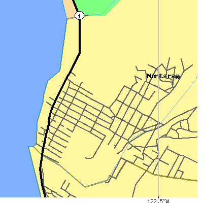 Zip code 94037 close-up map