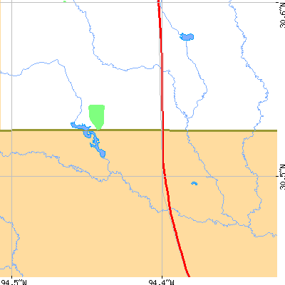 Zip code 77663 close-up map