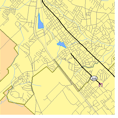 Zip code 77801 close-up map