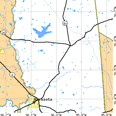 Zip code 77830 close-up map