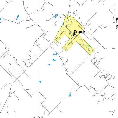 Zip code 77878 close-up map