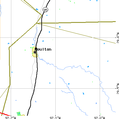 Zip code 77975 close-up map
