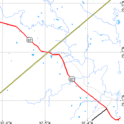 Zip code 77994 close-up map
