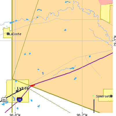Zip code 78002 close-up map