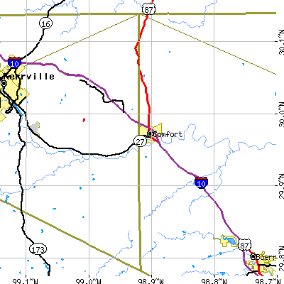 Zip code 78013 close-up map