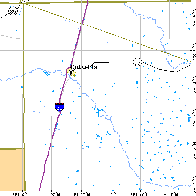 Zip code 78014 close-up map