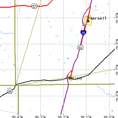 Zip code 78017 close-up map