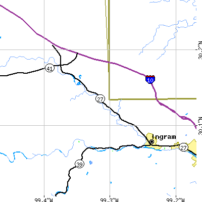 Zip code 78025 close-up map