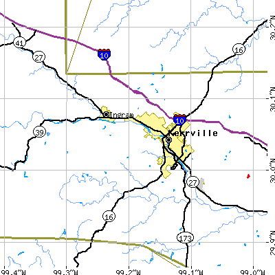 Zip code 78028 close-up map