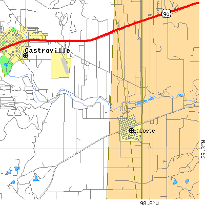 Zip code 78039 close-up map