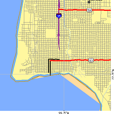 Zip code 78040 close-up map