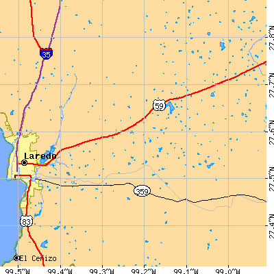 Zip code 78043 close-up map