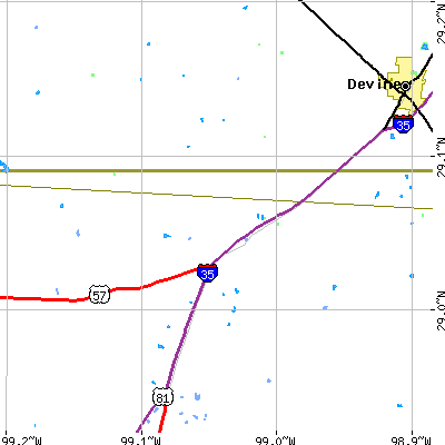 Zip code 78057 close-up map