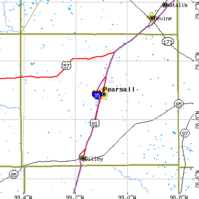 Zip code 78061 close-up map