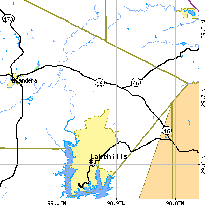 Zip code 78063 close-up map