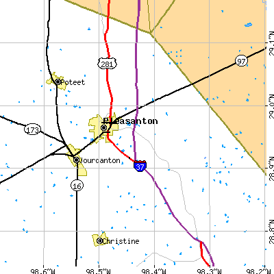 Zip code 78064 close-up map