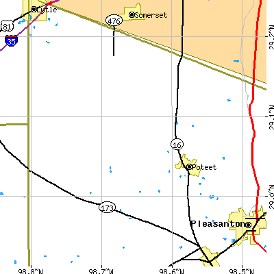 Zip code 78065 close-up map