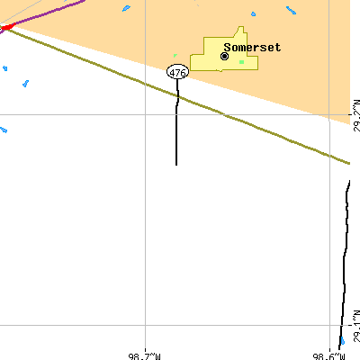Zip code 78069 close-up map