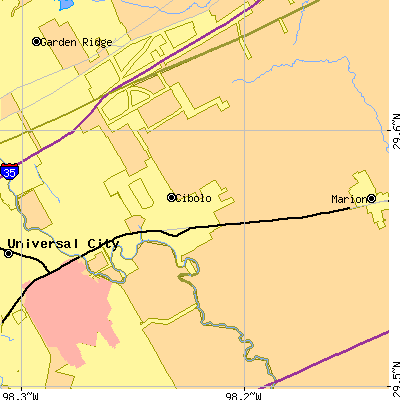 Zip code 78108 close-up map