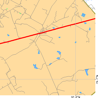 Zip code 78143 close-up map